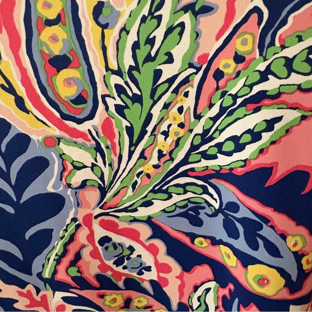 Talbots Jersey Shift Dress Botanical Paisley. Size XL. - Picture 8 of 10